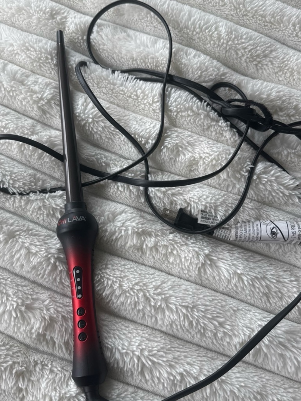 Red and Black Curling Wand - Professional Hair Styler